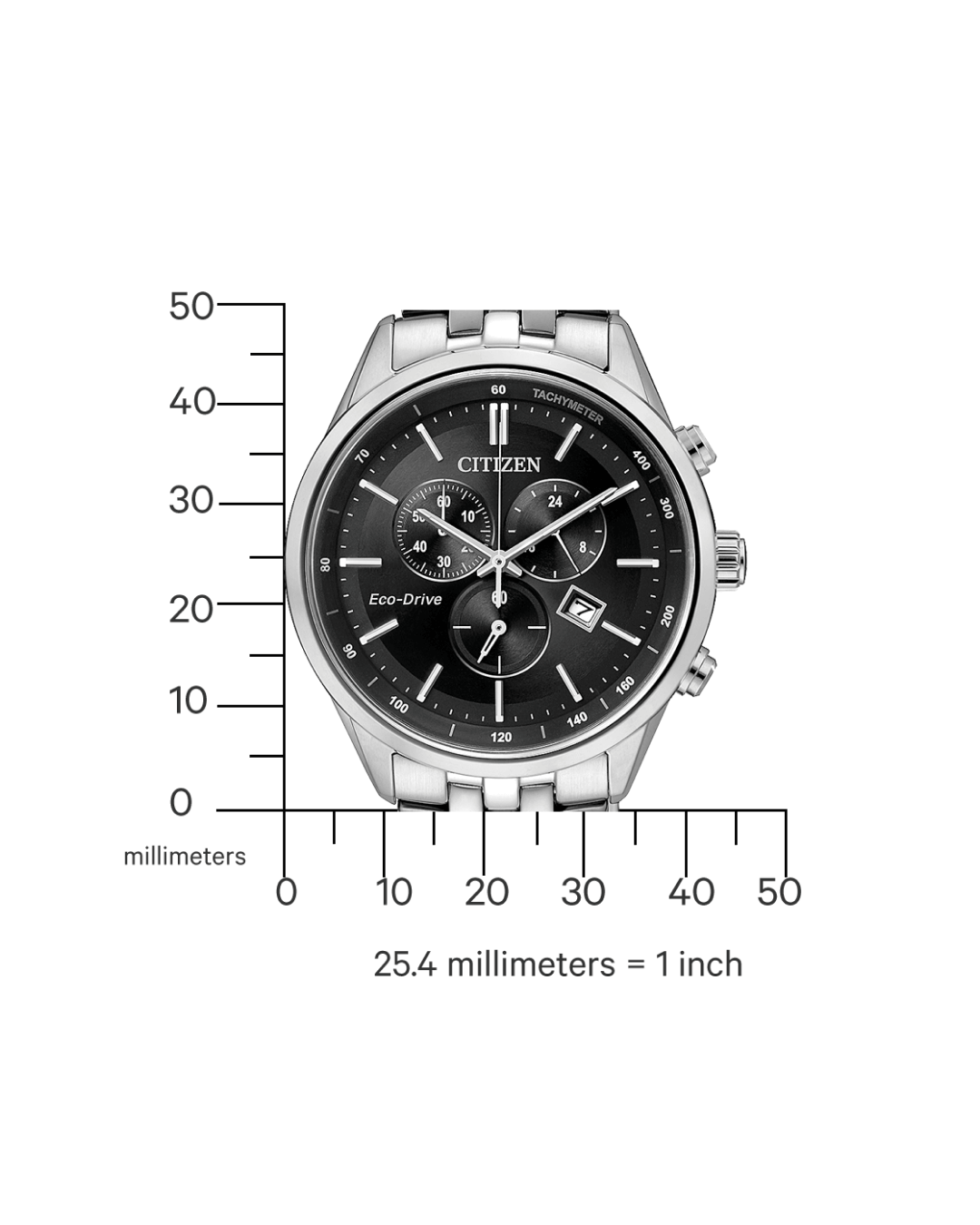 Citizen Eco-Drive Chronograph Stainless Steel Bracelet