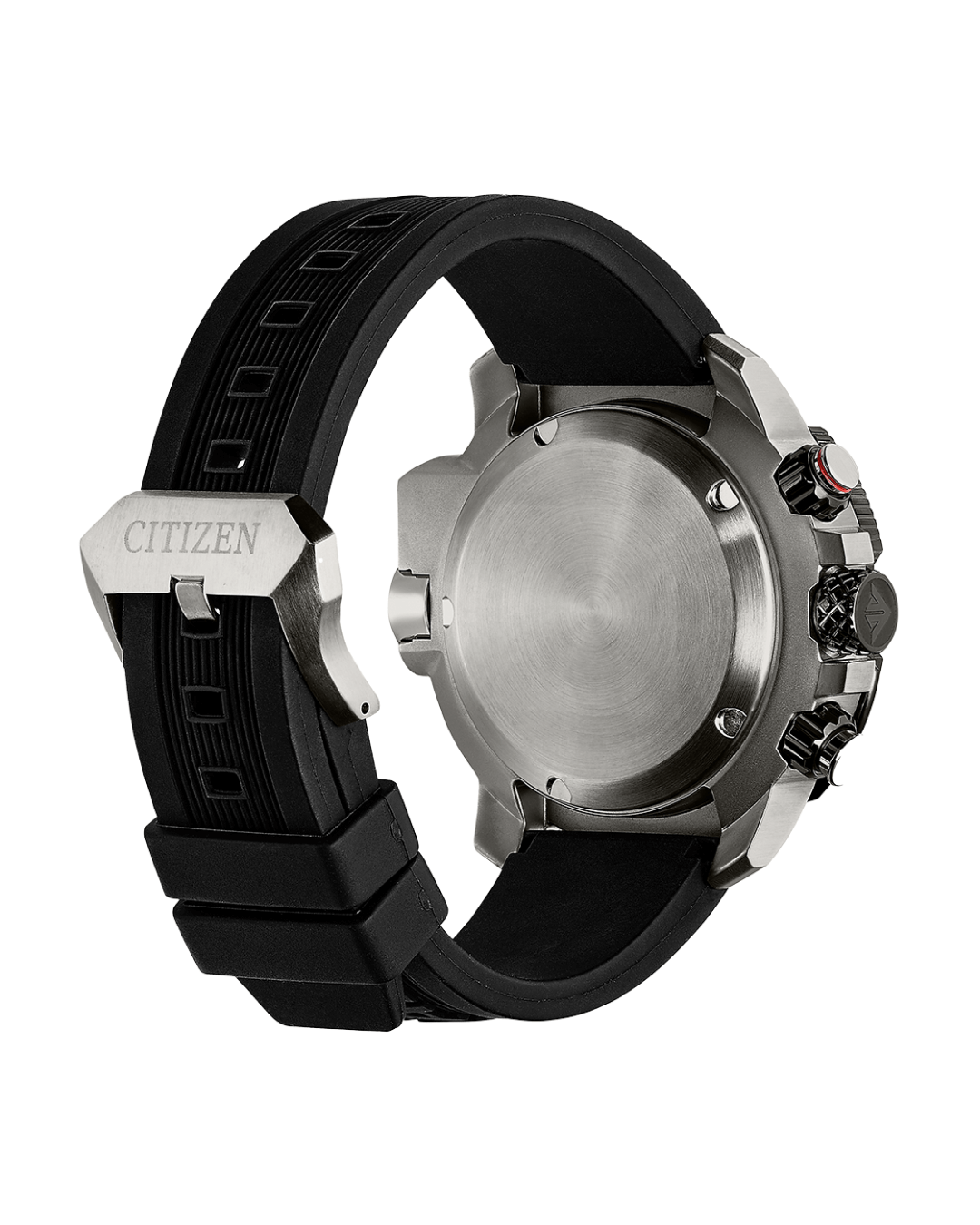 Ρολόι CITIZEN Promaster Aqualand Eco-Drive Chronograph Black Polyurethane Strap