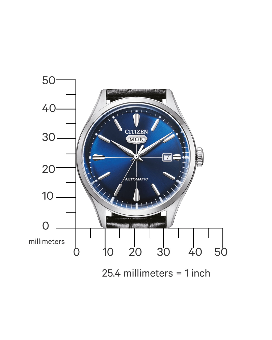 Ρολόι CITIZEN Automatic Black Leather Strap